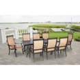 thumbnail image 3 of Hanover Outdoor Manor 9-Piece Outdoor Dining Set, Cedar/Bronze, 3 of 8