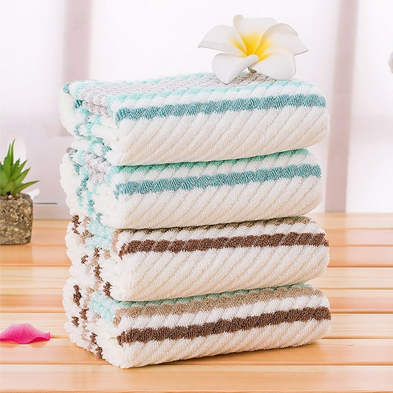 Hand Towels for Bathroom Set of 2, 100% Cotton, 28x16 in, Turkish White  Soft and Absorbent Decorative Bath Hand Towels, Modern Navy Blue Striped