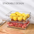 thumbnail image 2 of Contenedores organizadores apilables para refrigerador, paquete de 6 contenedores organizadores de cocina transparentes con asas y 20 bolsas de plástico para despensa, gabinetes, estantes, cajones, co, 2 of 8
