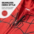 thumbnail image 5 of Marvel Spider-Man Big Girls' Cosplay Fleece Zip-Up Hoodie Red Blue, 5 of 7