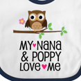 thumbnail image 4 of Inktastic Nana and Poppy Love Me Girls Baby Bib, 4 of 4