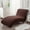 Brown, variant on Full Wrap Chaise Lounge Cover Machine Washable Stretch Armless Lounge Cover With Bottom Strap for Living Room Indoor Bedroom
