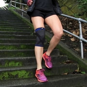 Pro-Tec Athletics 3D Flat Premium Knee Sleeve, Black/Blue, Small