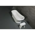 thumbnail image 4 of Aqua Eden VRTSS673026 68-Inch Solid Surface Oval Single Slipper Pedestal Tub with Drain (No Faucet Drillings) in Glossy White/Matte White, 4 of 10