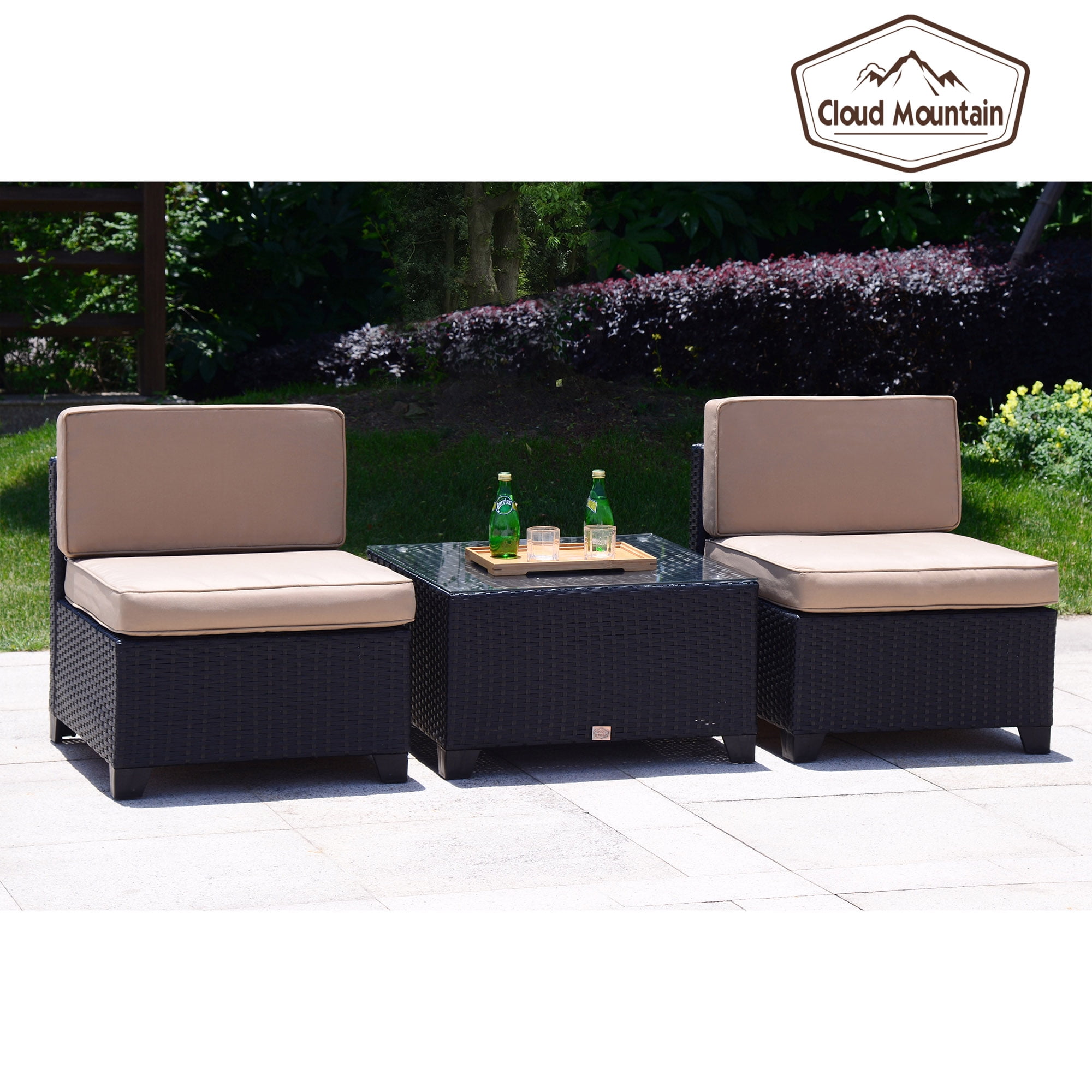 Cloud Mountain Wicker 7 Piece Patio Sectional Sofa Set Com