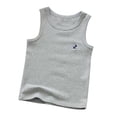 thumbnail image 2 of HAOTAGS Toddler Girls Cotton Tank Top Undershirts Solid Color Sleeveless Summer Tops Gray 1-2 Years, 2 of 6