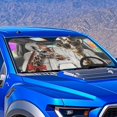 thumbnail image 4 of Xixirimido Windshield Sun Shade for Car SUV Truck Foldable Sunshade for Car Windshield Block UV Rays Keep Your Vehicle Cool Car Interior Accessories, Giraffes, 4 of 8