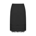 thumbnail image 6 of MIXUE Skirts For Women Summer Solid Color Elastic High Waist Lace Trim Elegant Casual Pencil Skirt Beachwear,Black,XL, 6 of 6