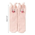 thumbnail image 5 of Yokua Women Winter Fuzzy Slipper Socks Cartoon 3D Rabbit Ears Warm Sleeping Hosiery, 5 of 21