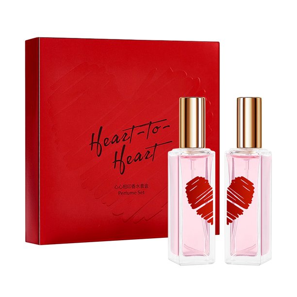 Pheromones Perfumes For Women Yihe Heart To Heart Perfume Gift Box 2 Pieces, Elegant And Fragrant, Chinese Valentine's Day Birthday Gift.40ML