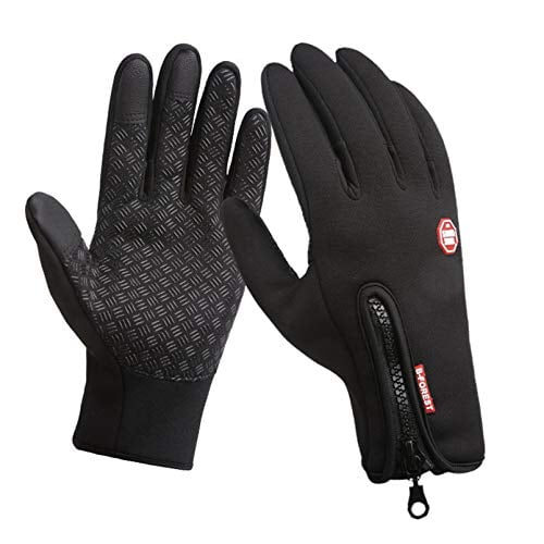 Aisprts Cycling Gloves Full Finger Winter Thermal Touch Screen Warm Windproof Waterproof Gloves for Men and Women