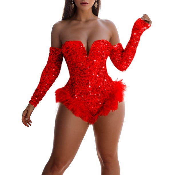 Gibobby pantalones de yoga Mono plumas con cuentas(Rojo, XL)