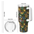thumbnail image 4 of Daiia Hawaiian Culture Symbols Printed 40 oz Tumbler with Handle,Ice Bully Insulated Tumbler 2 in 1 Lid Insulated Water Bottle Stainless Steel Travel Coffee Mug, 4 of 8