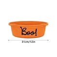 thumbnail image 3 of SUYOLL Halloween Woven Storage Basket with Boo Letter Print, Oval Basket with Handles, Trick or Treat Candy Bowl for Halloween Party Tabletop Home Decoration, 3 of 4