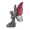 thumbnail image 1 of Pewter Kneeling Fairy with Red and Clear Wings, 1 of 4