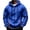 Blue #0272, variant on Mens Full Zip Hoodie Fleece Sweatshirt Contrast Zipper Pockets Casual Hooded Jacket