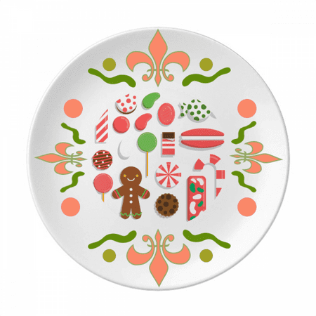 

Merry mas Childhood Pattern Flower Ceramics Plate Tableware Dinner Dish