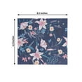 thumbnail image 3 of Efavormart 20 Pack Navy Blue Water Lilly Floral Paper Cocktail Napkins, Soft 2-Ply Disposable Beverage Napkins - 13"x13", 3 of 5