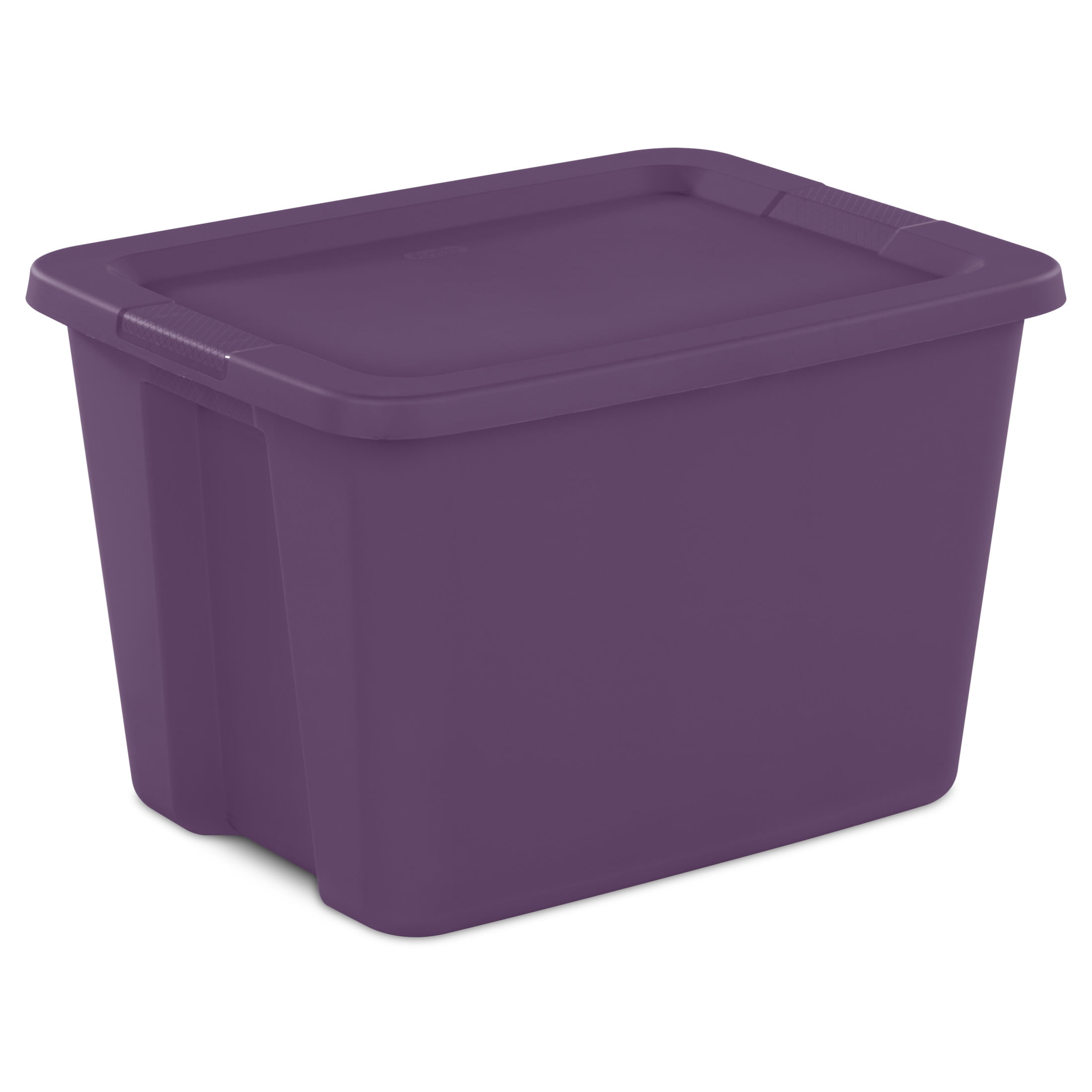 (3 pack) Sterilite 18 Gallon Tote Box Plastic, Moda Purple