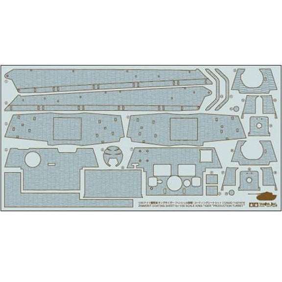 Tamiya 12648 1/35 Scale Zimmerit Coating Sheet for King Tiger Production Turret