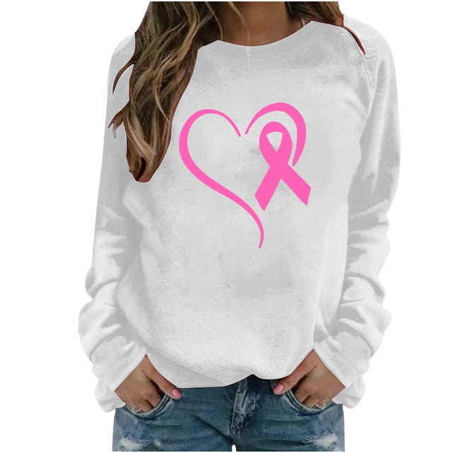 Pompotops Mode Femmes Casual Manches Longues Col Rond Imprimé Dames Sweat-Shirt Tops Chemisier Dégagement