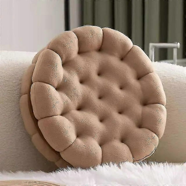 Almond Sandwich-35cm Simulation Sandwich Biscuit Cushion Sofa Cushion Lumbar Bedside Pillow