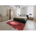thumbnail image 4 of Ahgly Company Indoor Square Patterned Cranberry Red Area Rugs, 7' Square, 4 of 6