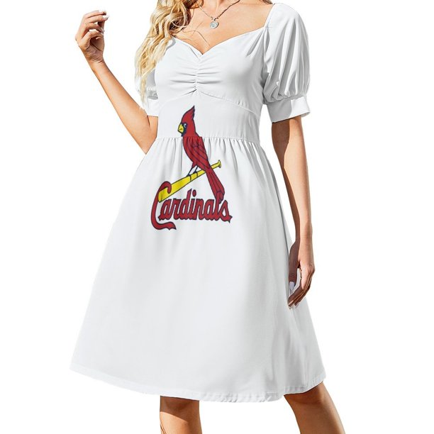 Vestido de manga corta divertido de St. Louis, vestido largo de verano para mujer.