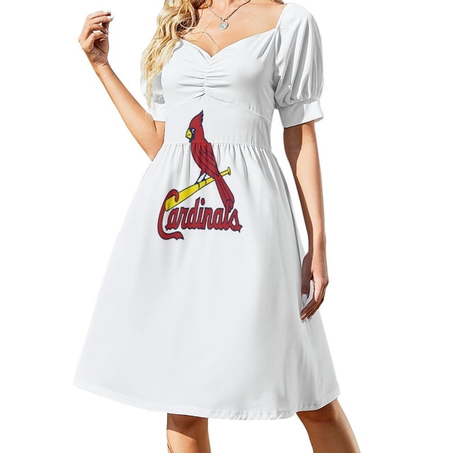 Vestido de manga corta divertido de St. Louis, vestido largo de verano para mujer.