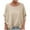 Khaki, variant on Women's Long Sleeve Pullover Tops Oversized Drop Shoulder Crew Neck Basic Tee Shirts Casual Solid Baggy Blouses