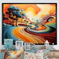 thumbnail image 2 of Designart "Fantasy Food Amid Colorful Meadow II" Oversized Landscapes Framed Wall Art - Traditional Yellow Meadow Bedroom Framed Canvas Wall Art, 2 of 7