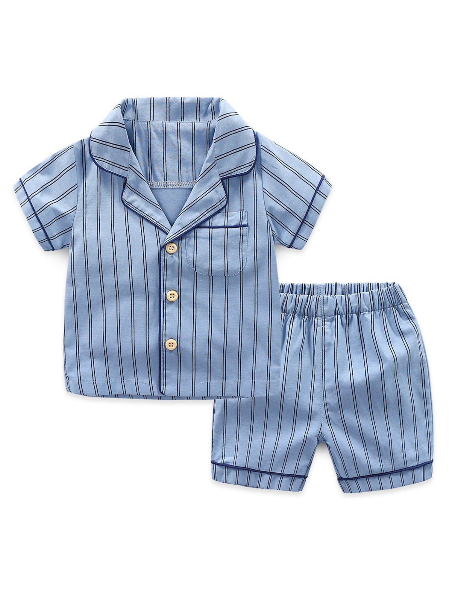 Children Pajamas Boys Pjs Cotton Toddler Kids Sleepwear Set 