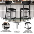thumbnail image 4 of Flash Furniture Set of 2 Commercial Barstools with 500 LB. Capacity Black Steel Frame, Black Vinyl Boomerang Back, and Black Vinyl Seat, 4 of 11