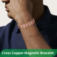 thumbnail image 4 of Wollet Cross  Copper Magnetic Bracelets for Men, Christian Copper Jewelry Gift for Dad, Husband, 4 of 9