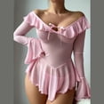 thumbnail image 5 of uublik Women Pajamas Mesh Set Valentine's Day Night Gowns Soft Loungewear Sleepwear Pink, 5 of 6
