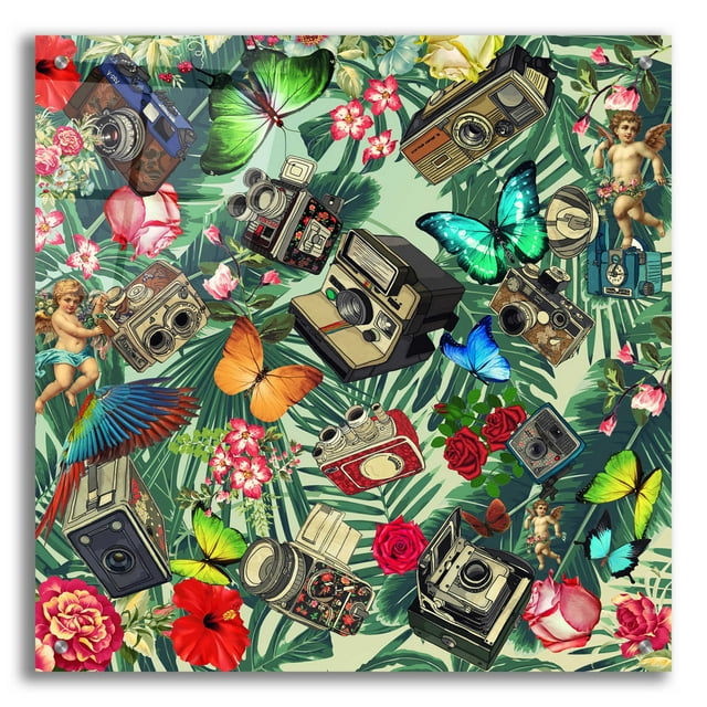 Epic Art 'Tropic Fun Vintage 2' by Mark Ashkenazi, Acrylic Glass Wall Art, 24"x24"