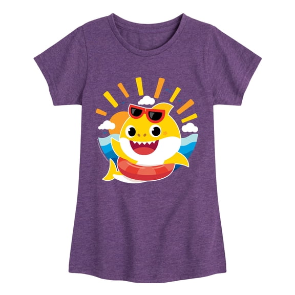 Baby Shark - Sunshine Shark - Toddler Girls Fitted Short Sleeve T-Shirt