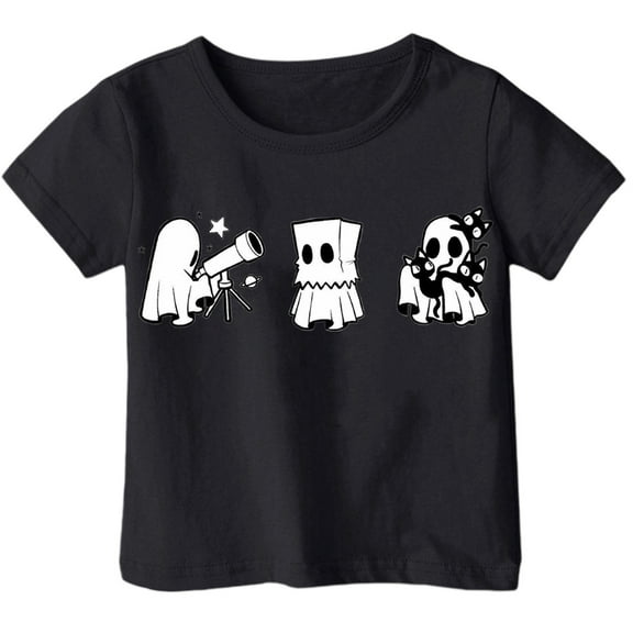 Weebloom Kids Halloween Shirts Boys Girls Children Printed T Shirt Style Short Sleeved Top for 1-13 Years Old Outwear,2-3 Years