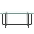 thumbnail image 6 of Glass Coffee Table,Clear Rectangle Glass Coffee Table, Modern Coffee Table with Metal Legs,Transparent, 6 of 7