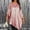 Pink, variant on Dasayo 3/4 Sleeve Ladies Tops and Blouses Plus Size Blue Shirring Hem Solid Dressy Blouses Womens Shirts XXL