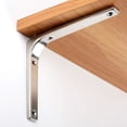 thumbnail image 4 of Heavy Duty L Shaped Steel Shelf Wall Mount Brackets for DIY Home Decor Furniture, 4 of 9