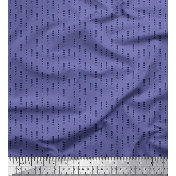 Soimoi Poly Georgette Fabric Stripe & Arrow Shirting Print Fabric by Yard 42 Inch Wide