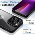 thumbnail image 5 of JETech Case for iPhone 13 Pro Max 6.7-Inch, Shockproof Phone Bumper Cover, Solid Color Matte TPU Frame, Anti-Scratch Clear Back (Black), 5 of 6