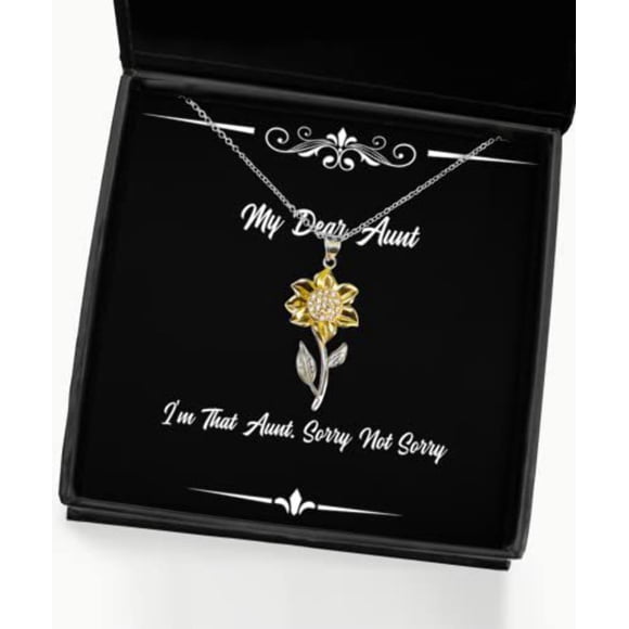 Cadeaux pour Tante, Je Suis Cette Tante. Désolé Pas Désolé, Pendentif Tournesol Spécial, de