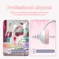 thumbnail image 6 of Siivton Cat Ear Wireless Bluetooth Gaming Headset with 2.4G Dongle, 50mm Drivers, 60H Playtime, Built-in Mic, RGB Lights – for PC, PS5, PS4, Switch, Mobile,Pink, 6 of 9