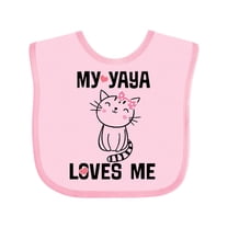 Inktastic My Yaya Loves Me Girls Girls Baby Bib