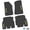 Black w/ Yellow & White insert, variant on Flextread Floor Mats for 18-24 Jeep Wrangler JLU - Mopar Licensed Factory Fit - Pink w/ Jeep Wave w/o Wheel Insert - 100% Made in USA