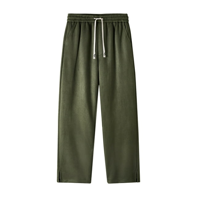 AherBiu Plus Size Sweatpants for Men Drawstring Elastic Waist Loose Open Bottom Lightweight Pants with Pockets Athletic Pants