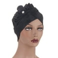 thumbnail image 2 of iHPH7 Turbans for Women Head Coverings for Women Scarf for Women Head Wrap Turbans for Women with Cancer Head Wraps for Women, Black One Size, 2 of 2
