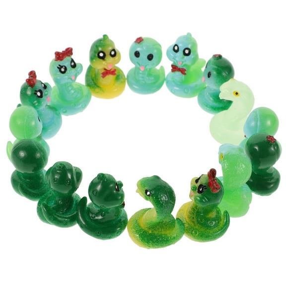 FRCOLOR 16 Pcs Cute Stickers Snake Miniature Landscape Ornaments
